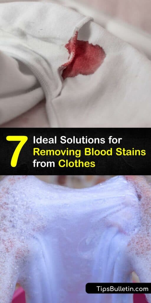 When you find dried blood on your sheets, stain removal may seem daunting. Washing with cool water and laundry detergent may not work. Use dish soap and hot water, or mix a baking soda and cold water paste to remove fresh and dried blood stains from clothes. #remove #blood #stains #clothes