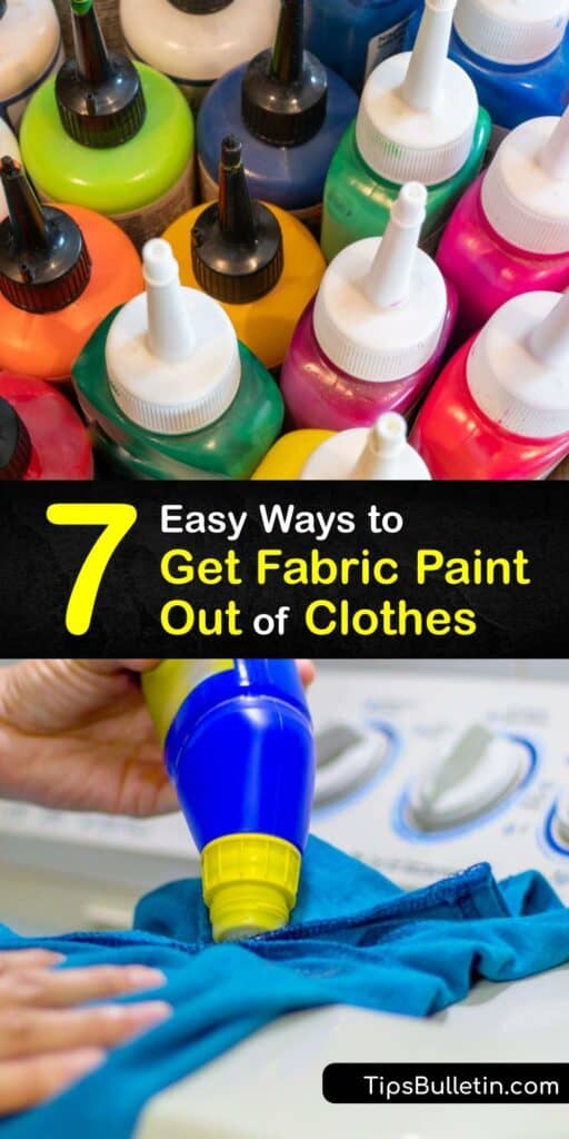 Learn how to get fabric spray paint and puffy paint out of clothes. Unlike water-based paint, fabric paint does not dissolve in water, and dried paint is challenging to remove. However, it’s possible to clean a paint stain with rubbing alcohol and other cleaners. #remove #fabric #paint #clothes