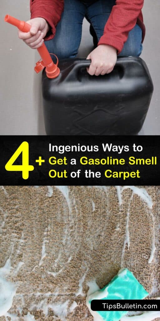A gasoline spill is an easy way to stain new carpet, but it doesn't have to be the end of your carpet. It's possible to clean a gas spill and remove the gasoline smell from your flooring using household items like white vinegar and baking soda. #remove #gas #smell #carpet