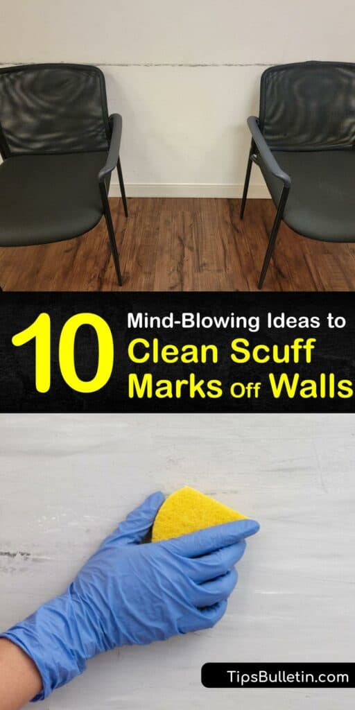 Removing scuff mark blemishes from a painted wall without damaging the paint doesn’t have to be tough. Clean walls are more appealing. Clean painted walls with a Mr Clean Magic Eraser or white vinegar to get rid of scuff marks and enjoy clean wall space. #get #scuff #marks #off #walls