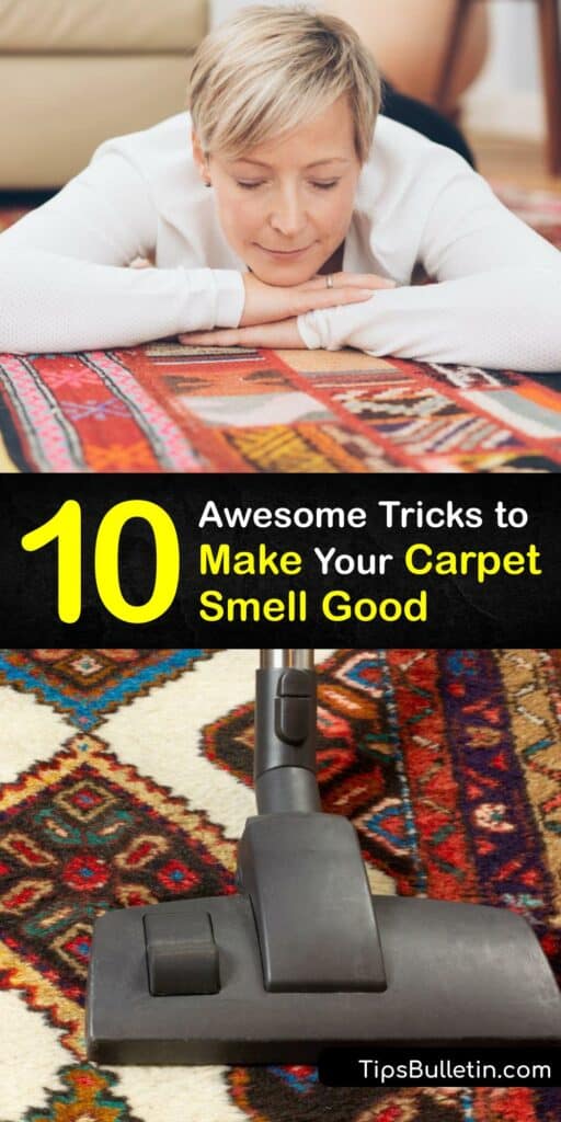 It’s time to deal with wet carpet smell and carpet odor caused by pets, kids, and food. Take back your home and refresh your carpets. Discover how to use essential oil and baking soda to make an awesome carpet powder, and pick up extra tips for every carpet smell. #carpet #smell #good