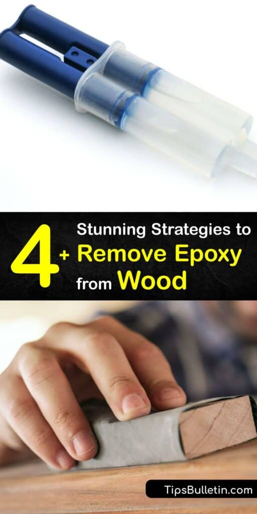 Find out how to remove epoxy glue, epoxy paint, uncured epoxy, and cured epoxy resin at home. If you have a spill while working on an epoxy countertop, clean up hardened epoxy with lacquer thinner, acetone, vinegar, and more. #remove #epoxy #wood