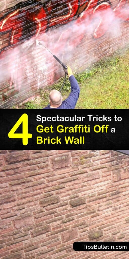 When you find graffiti spray paint on your brick wall, you need a graffiti remover fast. Try pressure washing for paint removal, use a chemical paint stripper, or apply acetone as a paint remover to restore the look of your masonry. #remove #graffiti #brick #wall