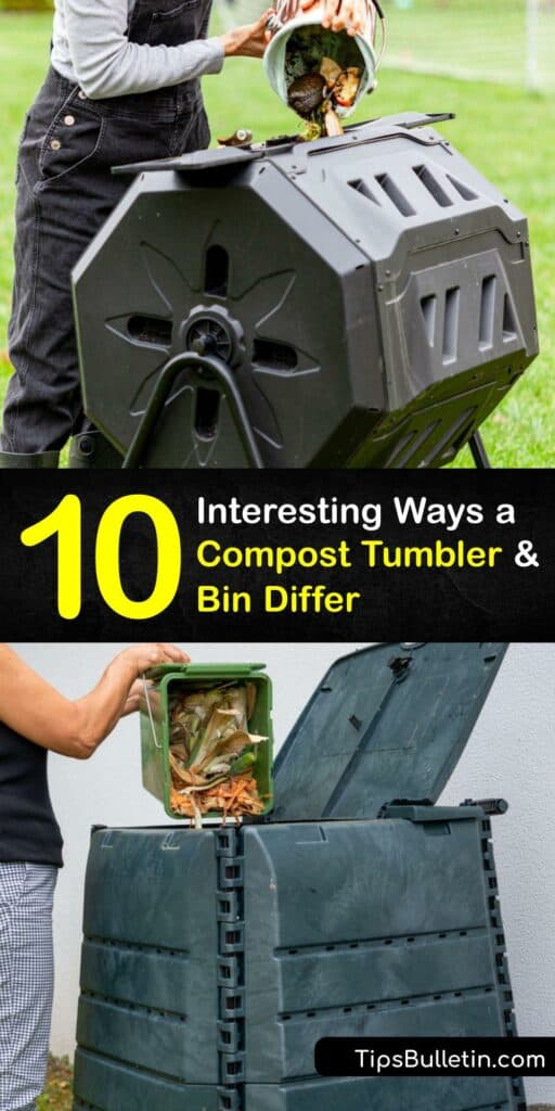 The composting process turns organic waste into finished compost for fertilizer or compost tea. Upgrade from a compost pile. Pick the best compost tumbler or bin based on your preferences for turning compost, and cut down on food waste in your home. #compost #tumbler #bin