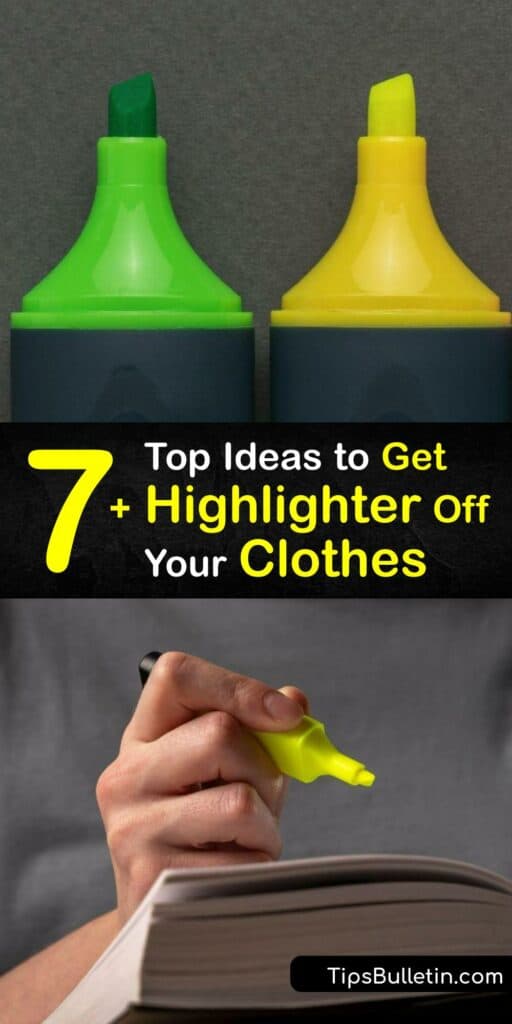 Blot a fresh permanent marker or highlighter ink stain with a paper towel. Get rid of dried makeup or ink stains with stain removal remedies using white vinegar, shaving cream, a Magic Eraser, and more. #remove #highlighter #clothes