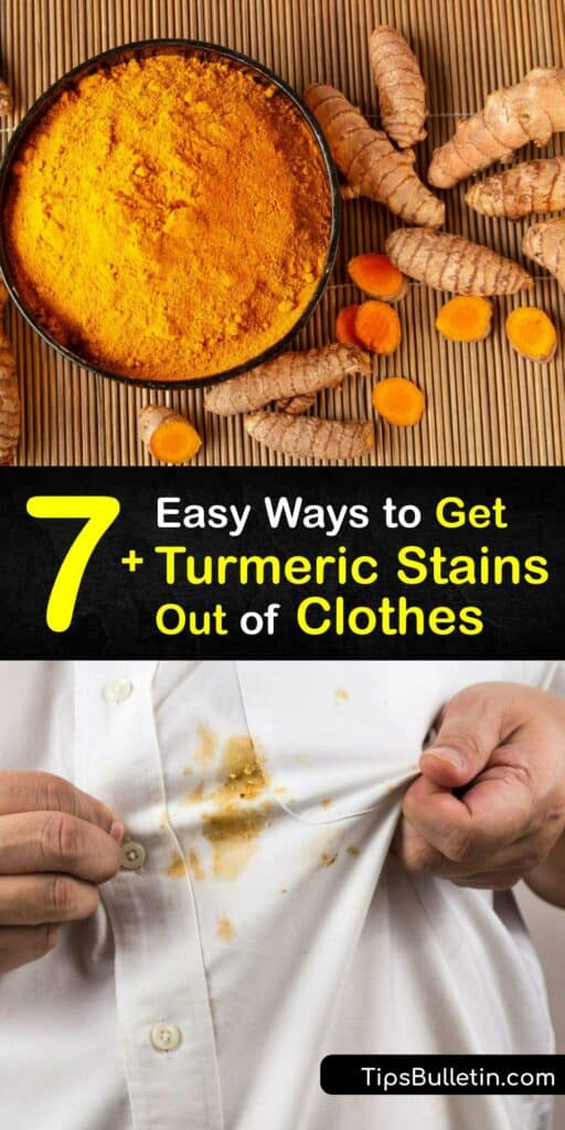Explore home hacks to remove turmeric stains or remove curry stain marks. Get rid of a turmeric or mustard stain with white vinegar and warm water, concentrated laundry detergent, or lemon juice. #remove #turmeric #clothes