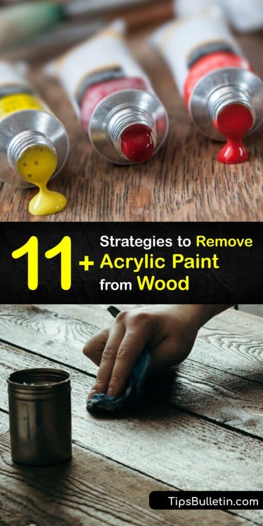 An acrylic paint stain doesn’t have to be a pain. Removing paint from wood has never been easier with these top tips. Learn how to clean wet paint and dried paint, and use helpful items like paint stripper and rubbing alcohol to treat paint stains. #remove #acrylic #paint #wood