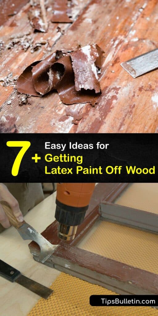 Discover how to remove a latex paint stain from wood with basic and advanced methods. It’s relatively easy to remove paint from a hardwood floor and other wood surfaces with vinegar, lemon juice, paint stripper, mineral spirits, or a heat gun. #howto #remove #latex #paint #wood