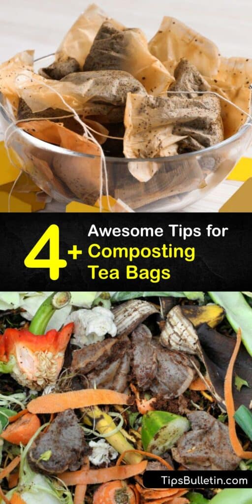 If you're ever short on materials to add to your compost bin, kitchen items like coffee grounds, loose leaf tea, and even paper tea bags are ideal additions to the compost heap. Follow our guide to discover the tips you need to start composting tea bags. #compost #tea #bags