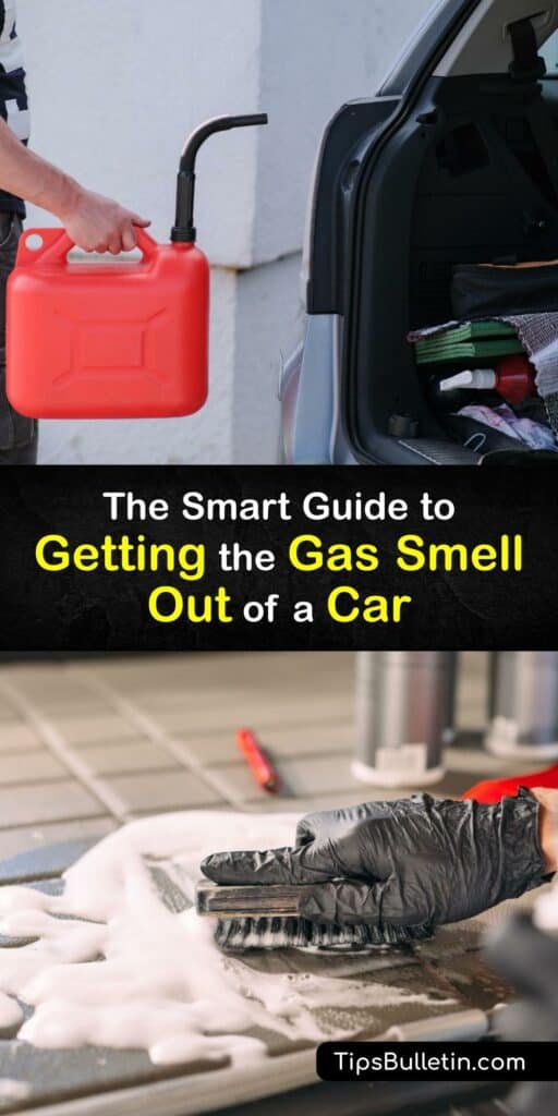Discover ways to remove a gasoline smell from your car and restore a fresh car smell. It’s easy to remove the gasoline smell from the carpet and upholstery, whether you have a loose gas cap, spill gas while filling your car, or transport gas cans. #howto #remove #gas #smell #car