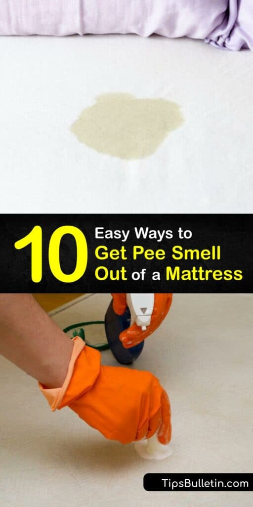 Discover ways to remove urine smell from a mattress with simple home remedies. It’s easy to remove a pee smell and stain with an enzymatic cleaner, white vinegar, baking soda, hydrogen peroxide, and other cleaners and keep your mattress smelling fresh. #remove #pee #smell #mattress