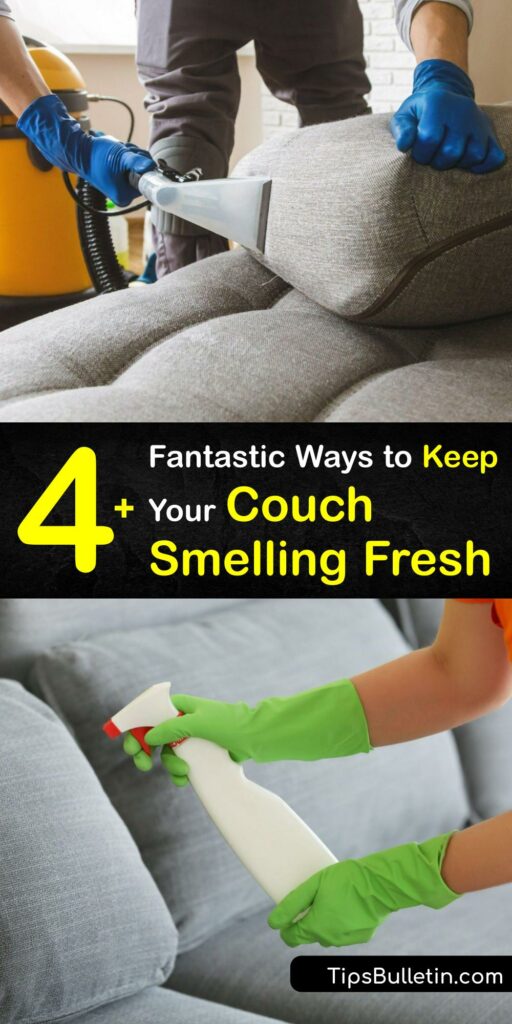 Whether you have a microfiber couch or a leather sofa, a musty smell or dog odor is unappealing. Try carpet cleaning or steam cleaning your upholstery, or use an odor remover like white vinegar to make your couch smell fresh. #couch #smell #good