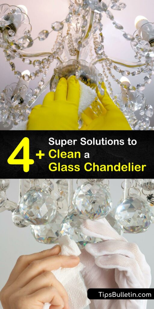 It may seem intimidating to try to clean crystal chandeliers, but there’s no need to hire a chandelier cleaning service. Make a DIY glass cleaner with alcohol or white vinegar and use a soft cloth to apply the chandelier cleaner. Avoid contacting the light bulb. #clean #glass #chandelier
