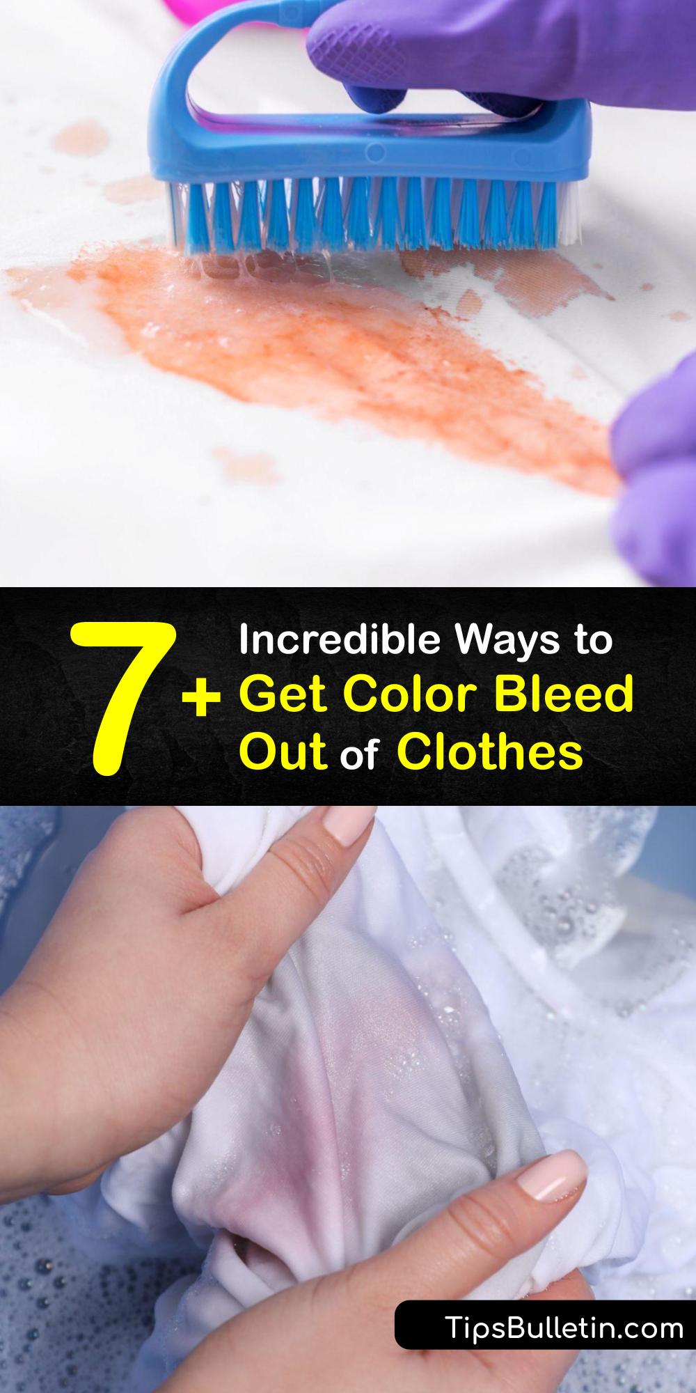 Color Bleed Stains Getting Color Bleeding Out of Clothes