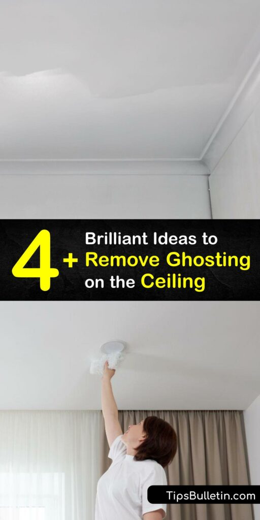 Learn how to remove ghosting, or thermal bridging, from an interior wall and ceiling in a few simple steps. There are many reasons for ghost stains, whether they are from fireplace soot or the air conditioning, and they are easy to remove with cleaners or paint. #howto #remove #ghosting #ceiling