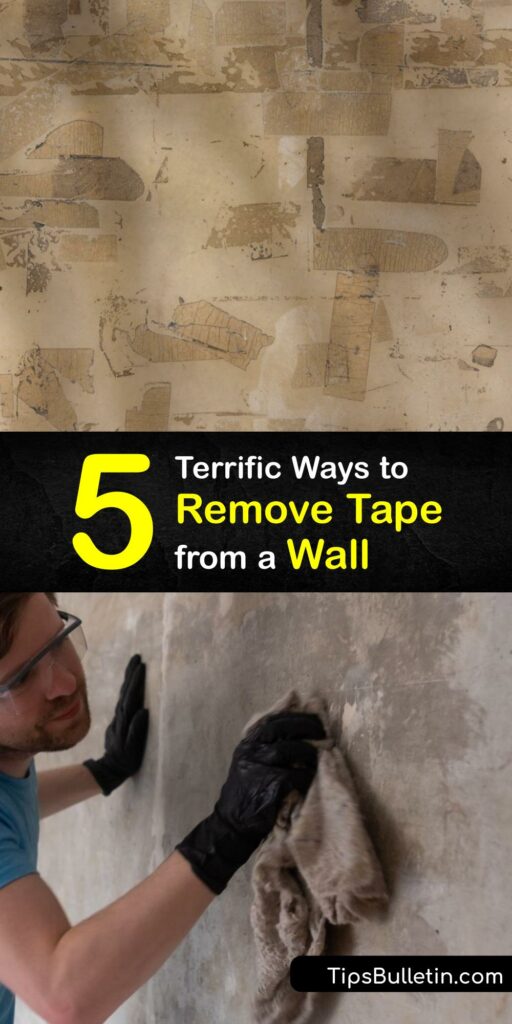 Discover easy ways to get duct tape, foam tape, masking tape, double sided tape, and adhesive residue off a wall. It’s easy to remove the tape with heat, soapy water, and a putty knife. Rubbing alcohol, nail polish remover, and oil remove sticky tape residue. #howto #remove #sticky #tape #wall