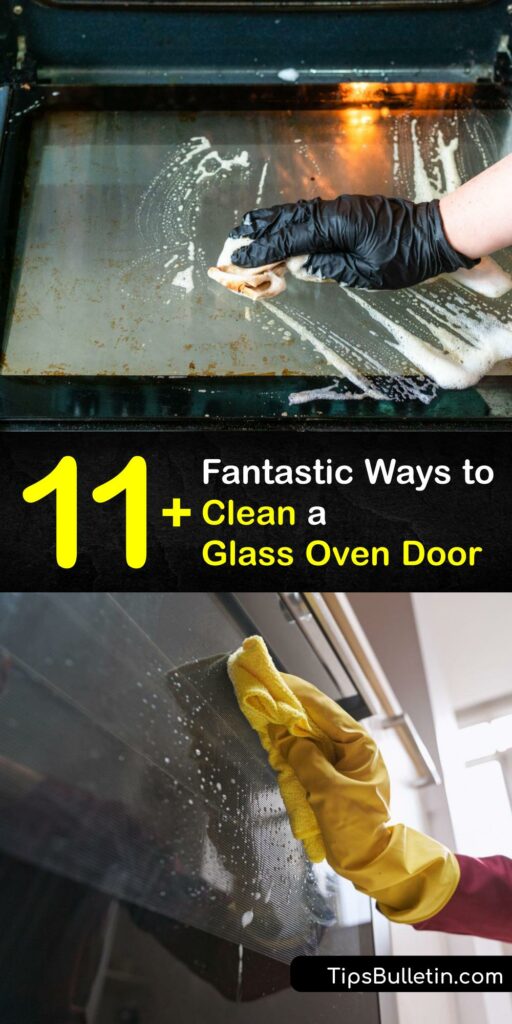 Discover how to clean a glass oven door and leave it clear and stain-free. While oven cleaning requires elbow grease, it’s possible to clean oven glass using a Magic Eraser, baking soda, white vinegar, dish soap, and other cleaners and leave the glass surface spotless. #clean #glass #oven #door
