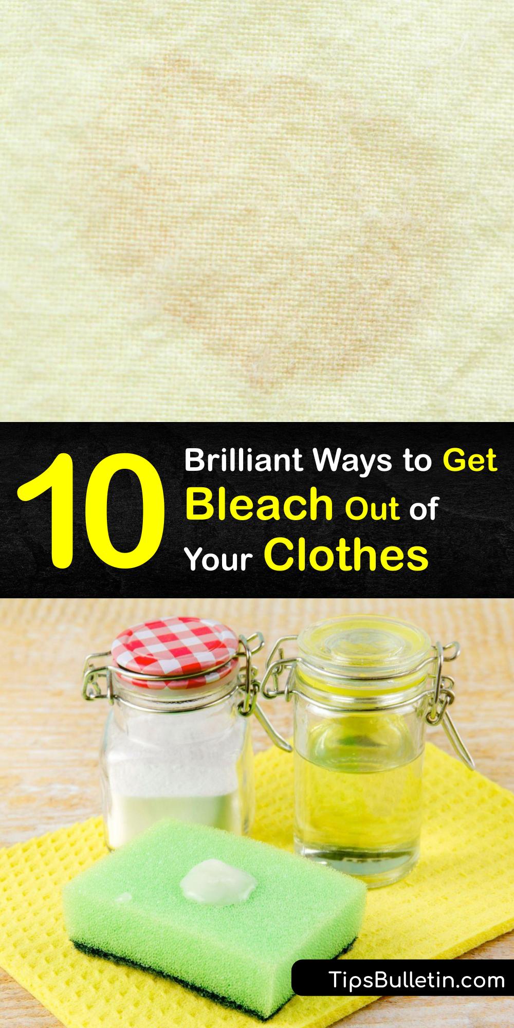 Bleach Stain Care Tips for Cleaning Bleach Out of Clothes
