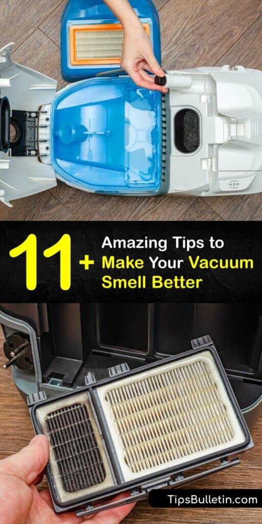 Dog smell or another bad smell from your Dyson vacuum cleaner is bad news. Try changing your vacuum cleaner bag to eliminate vacuum cleaner odor. Oust a foul vacuum cleaner smell and make your vacuum smell fresh with essential oil, dryer sheets, and more #make #vacuum #smell #better