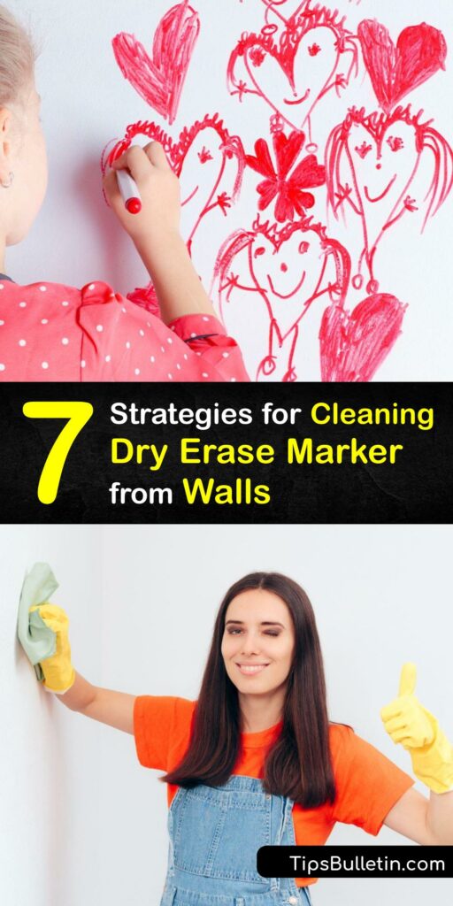 If you’re struggling with a dry erase or permanent marker stain, we’ve got the relief you need. Learn how to use rubbing alcohol, nail polish remover, or maybe even a Mr Clean Magic Eraser to restore your walls and freshen up your home. #remove #dry #erase #marker #wall