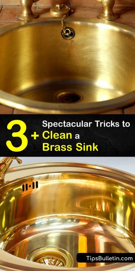 Whether your kitchen sink is lacquered brass or unlacquered brass, it’s important to know how to clean it properly. Solid brass sinks are stunning, but tarnished brass is unsightly. Clean your copper sink with white vinegar and warm water, ketchup, dish soap, and more.#clean #brass #sink