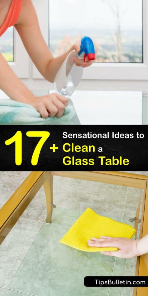 Use DIY glass cleaner hacks to make cleaning a glass surface like a glass table top or glass coffee tables simple. Wash your glass top table with homemade vinegar spray, dish soap, or lemon juice. Clean glass with a microfiber cloth, not a paper towel to avoid dropped fibers. #clean #glass #table