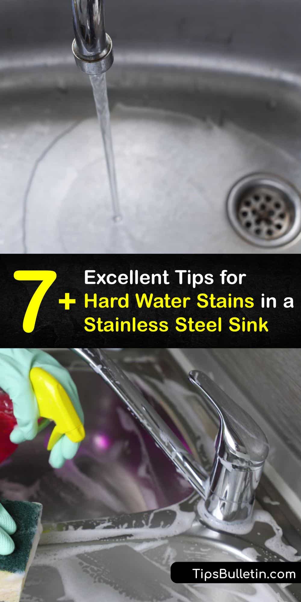 Stainless Steel Sinks Cleaning Water Spots off a Metal Sink