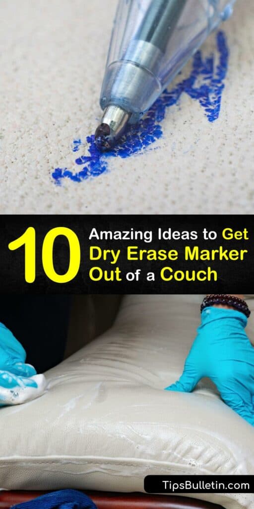 Permanent marker stains and dry erase ink should be on the page or the dry erase board, not on your expensive household fabrics and furnishings. Discover how to remove an unwanted ink stain with simple, everyday items and a little bit of elbow grease. #remove #dry #erase #marker #couch