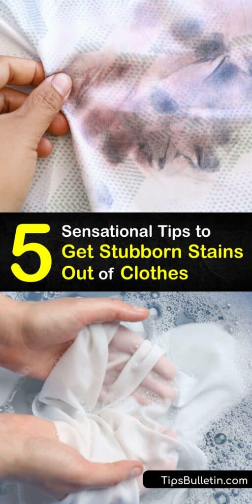 A wash cycle with laundry detergent is inadequate for removing a blood stain, grass stain, tea stain, or other stubborn stain from your clothes. Use a simple stain remover like dish soap or vinegar to make quick work of sweat stains or a grease stain on your outfit. #stubborn #stains #out #clothes