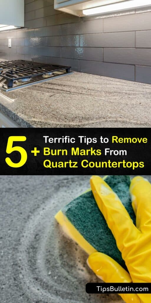 Whether you have a granite, marble, laminate countertop, stone countertop, or quartz countertop, it’s vital to know how to clean your solid surface kitchen counter. Erase a stain from quartz or granite counters using effective home remedies. #burn #marks #quartz #countertops #remove