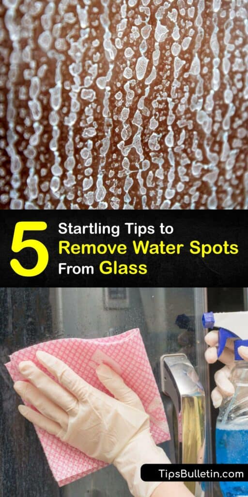 Hard water stains have no place at home. Discover how to remove hard water stains with our incredible tips. Find tricks for the shower door, your best dishes, auto glass, and more. Make your house sparkle again with homemade glass cleaner remedies and sound advice. #remove #water #spots #glass