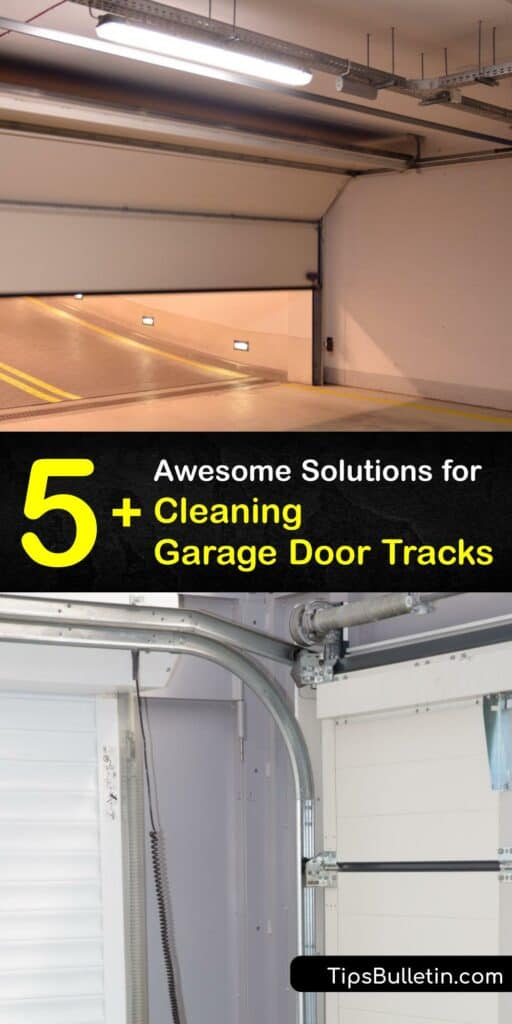 Avoid paying an overhead door company for an expensive garage door service by keeping your garage door track clean. Keep your tracks clear and apply garage door lubricant to your garage door roller regularly to keep your garage door opener functioning. #clean #garage #door #tracks