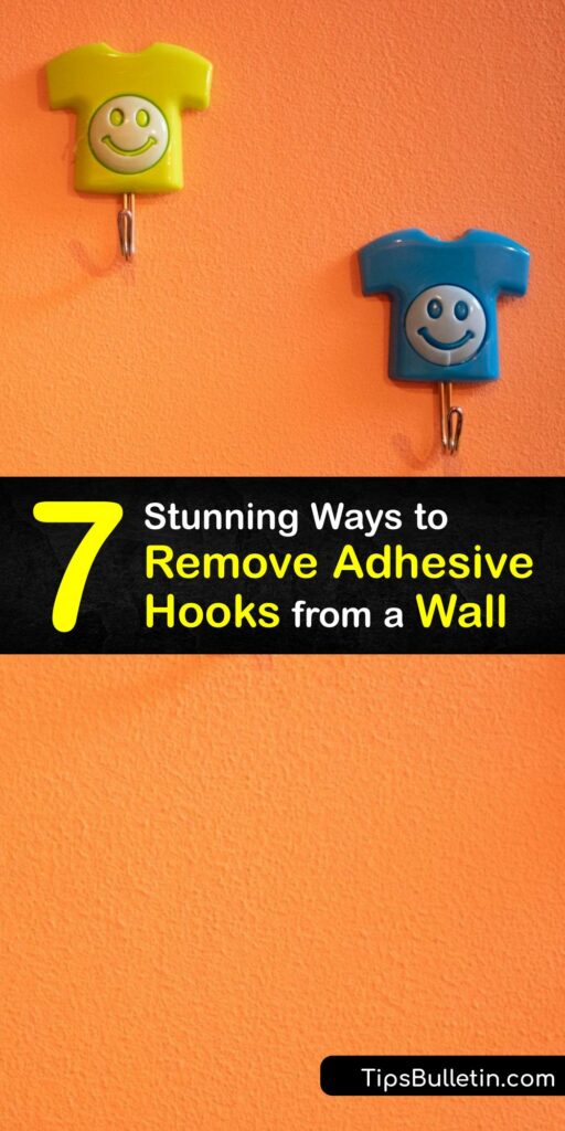Adhesive wall hooks are a blessing and a curse. Sometimes a broken Command Hook can damage the surface or leave behind an adhesive strip on your painted wall. Discover how to save your textured walls from an adhesive nightmare with our self adhesive hook handbook. #remove #adhesive #hooks #wall